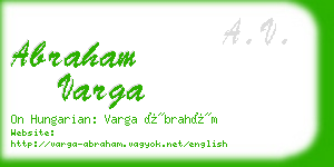 abraham varga business card